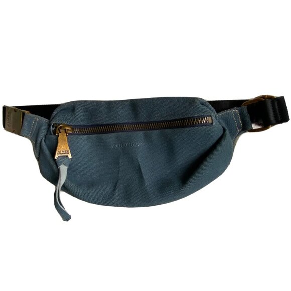 Aimee Kestenberg Leather Milan Bum Bag Fanny Pack Belt Bag Dark Denim - Picture 8 of 12